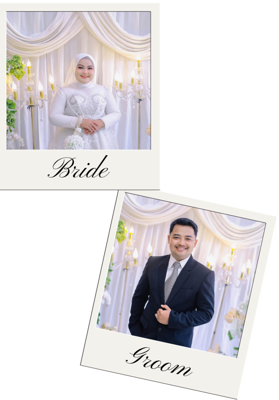 Polaroid Bride dan Groom